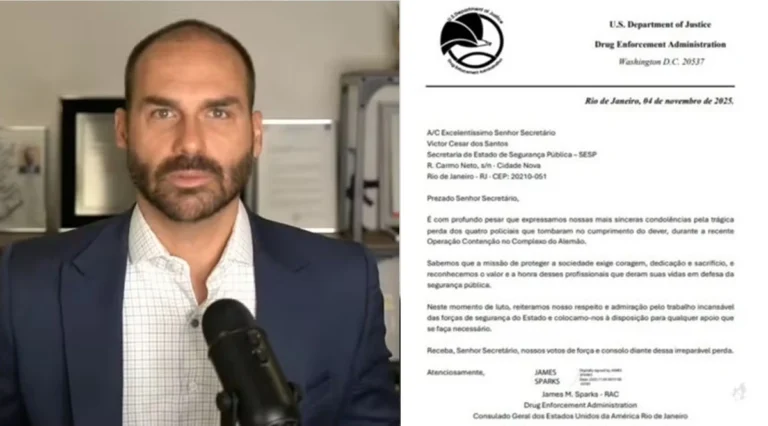 Eduardo Bolsonaro se pronuncia sobre carta dos EUA ao Rio