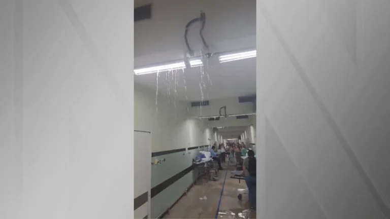 Vídeo: fortes chuvas causam vazamentos em hospital de Belo Horizonte (MG)
