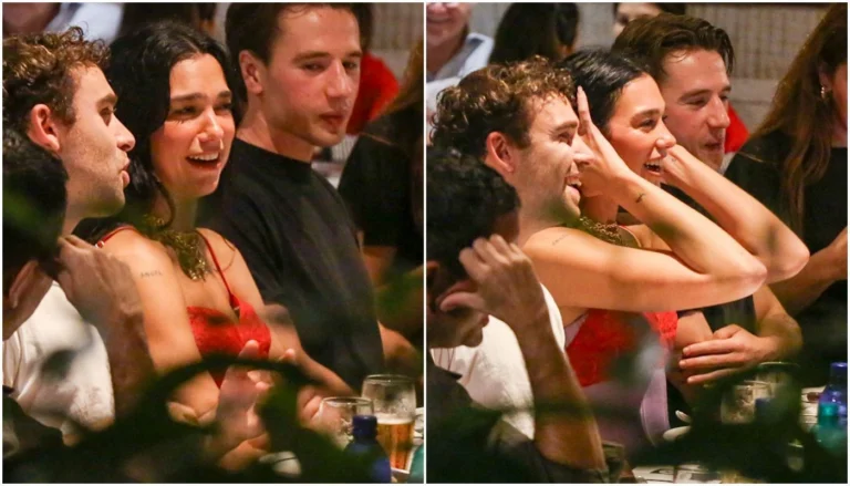 Dua Lipa toma chopp de R$ 11 e come espetinho em bar no Rio; veja