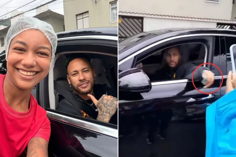 Neymar cumpre promessa e retorna a doceria em Santos após dar R$ 100; VÍDEO