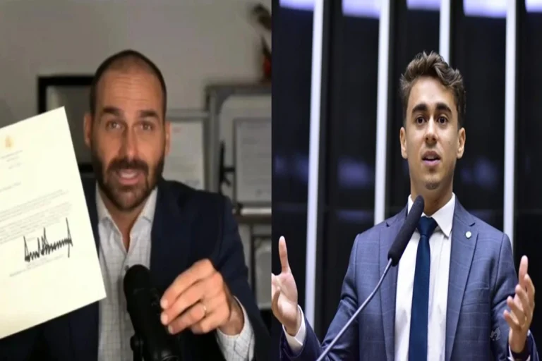 Eduardo mostra post acusando Nikolas de querer se livrar de Bolsonaro