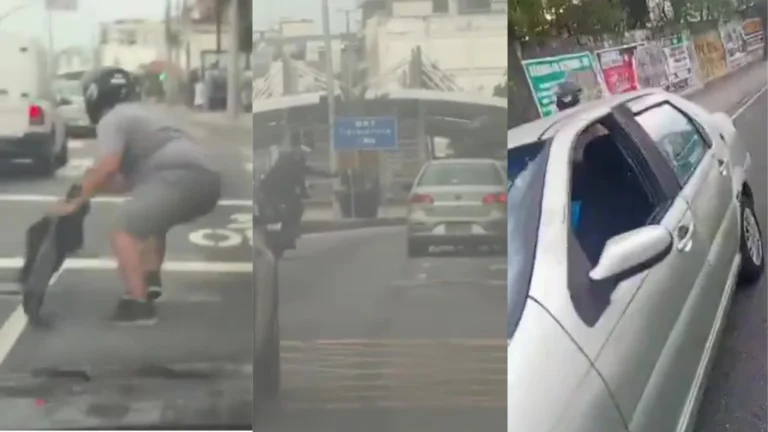 Idoso atropela bandido após assalto e tem carro alvejado por disparos no RJ