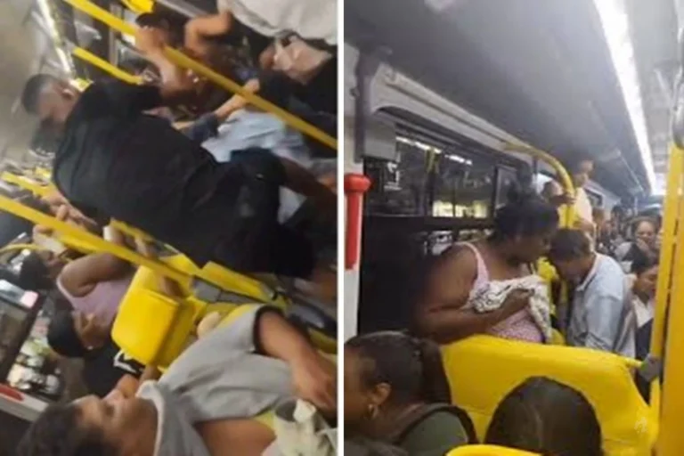 Vídeo: Mulher defeca em ônibus, é agredida e joga fezes em agressor no RJ