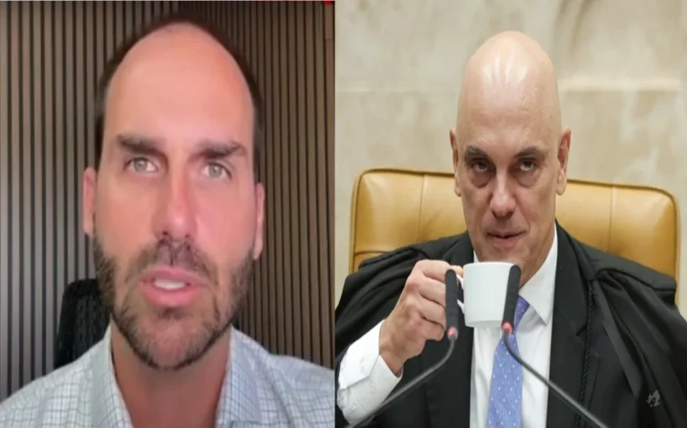 Eduardo reage à exclusão de Moraes da Magnitsky e clima esquenta em Brasília