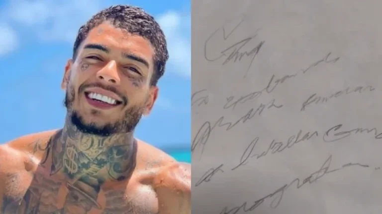 Mãe de MC Kevin mostra nas redes carta psicografada do filho