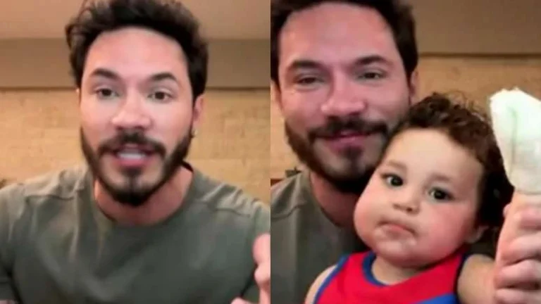 Eliezer mostra mão do filho após grave queimadura e cirurgia; veja