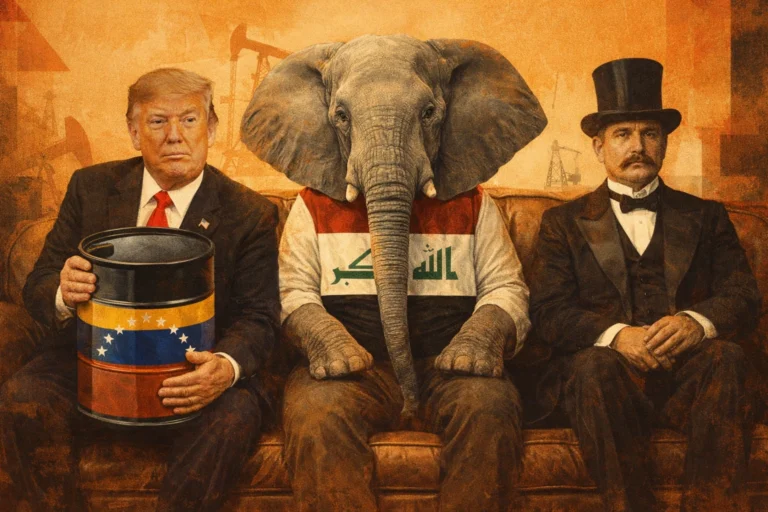 O elefante na sala entre Trump e petroleiras que miram Venezuela: o Iraque