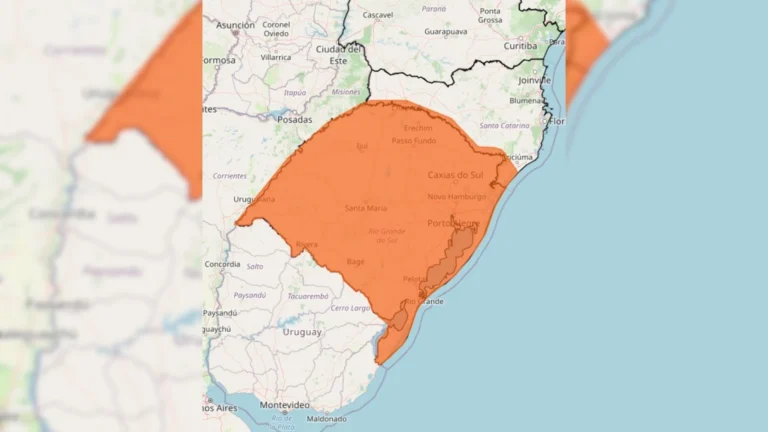 Inmet emite alerta de perigo para tempestades no RS nesta sexta-feira (16)