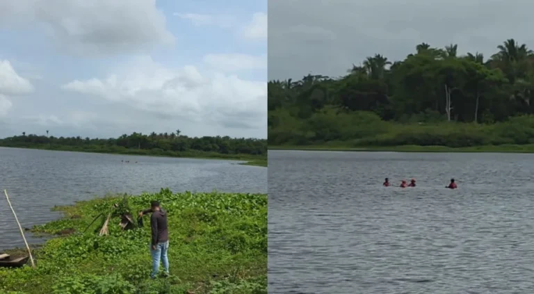 Mergulhadores iniciam varredura em lago durante buscas por crianças desaparecidas em Bacabal
