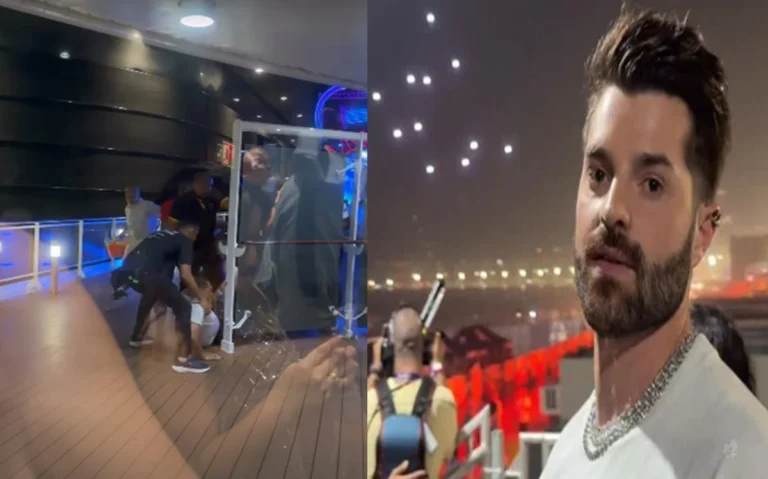 Vídeo mostra pânico em navio durante tempestade que interrompeu show de Alok