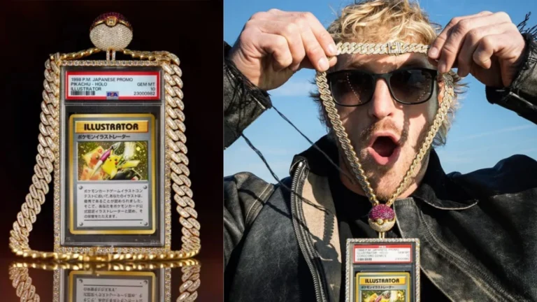 Logan Paul vende carta Pokémon por US$ 16,5 milhões com colar de diamantes