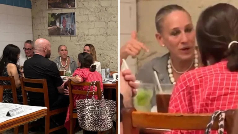 Sarah Jessica Parker é vista em restaurante no centro do Rio; confira