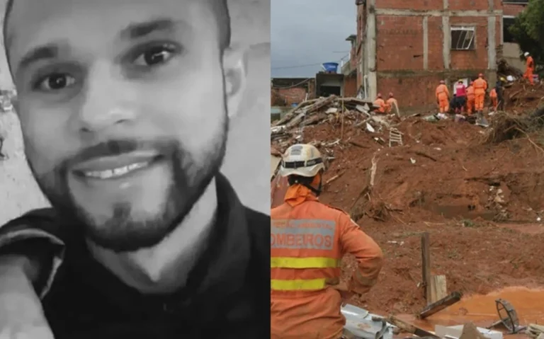 Policial morre soterrado após salvar esposa e vizinhos de área de risco em MG