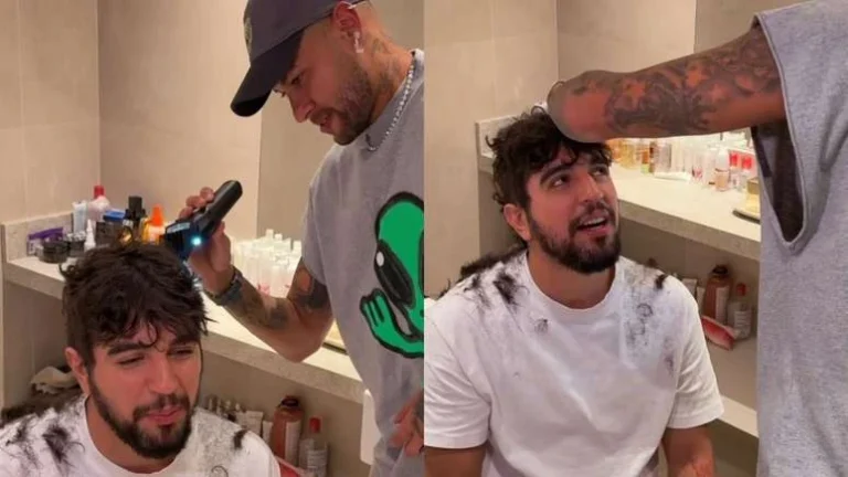 Neymar corta cabelo de Nattan para o Carnaval e Rafa Kalimann lamenta: Meus cachinhos