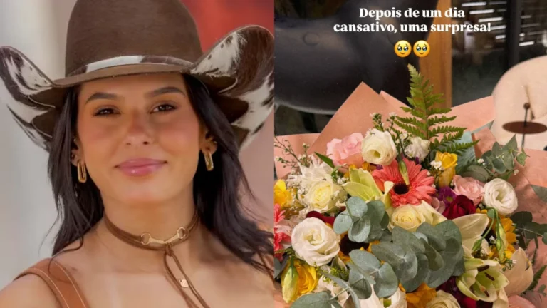 Ana Castela levanta suspeitas de affair com buquê de flores: “Surpresa”