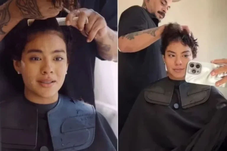 Bella Campos corta o cabelo curtinho e desabafa sobre pressão estética