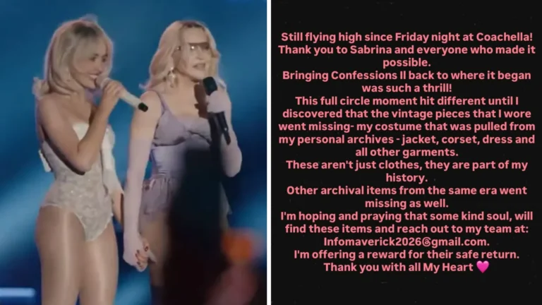 Madonna revela roubo de peças históricas após show no Coachella