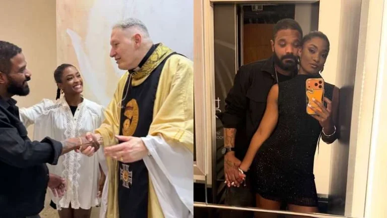 Erika Januza e Arlindinho celebram aniversário da atriz com missa, jantar romântico e presente de luxo