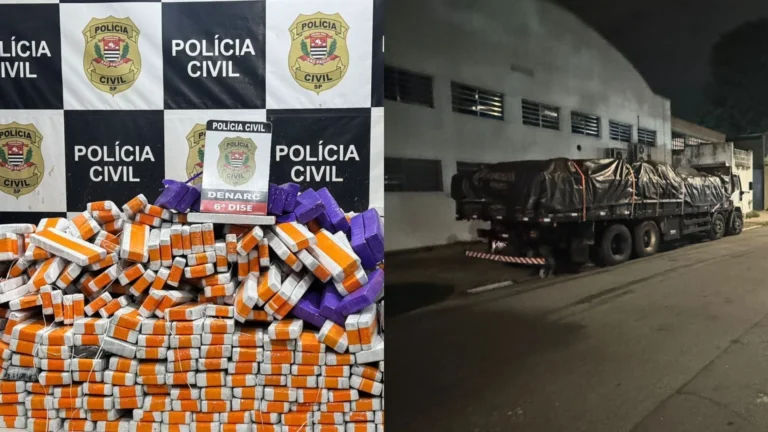 Caminhão com 685 kg de maconha e carga de alho é apreendido em São Paulo