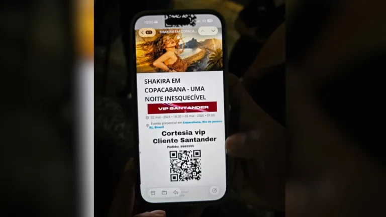 Homem é preso por vender ingresso de R$ 1,5 mil para show da Shakira no Rio
