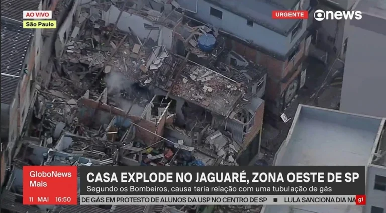 Explosão atinge 10 casas, deixa um morto e 3 feridos no Jaguaré, Zona Oeste de SP