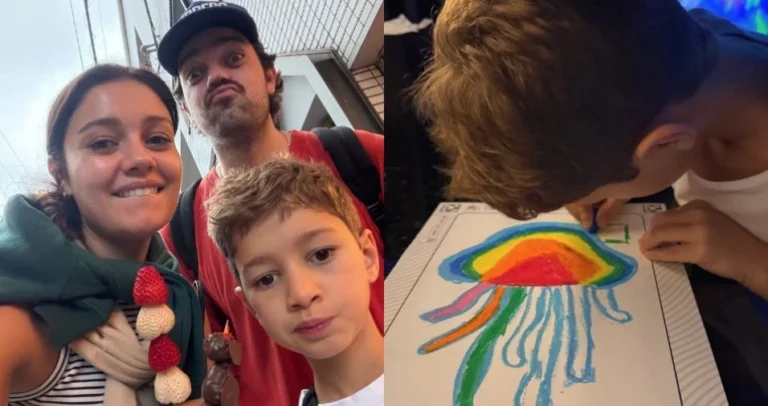 Sophie Charlotte se diverte com o filho no Japão após fim de “Três Graças”