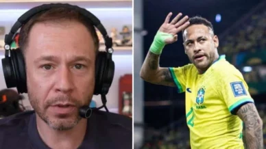 Vaza vídeo polêmico de Tiago Leifert enaltecendo Neymar: 'Defendo mesmo'