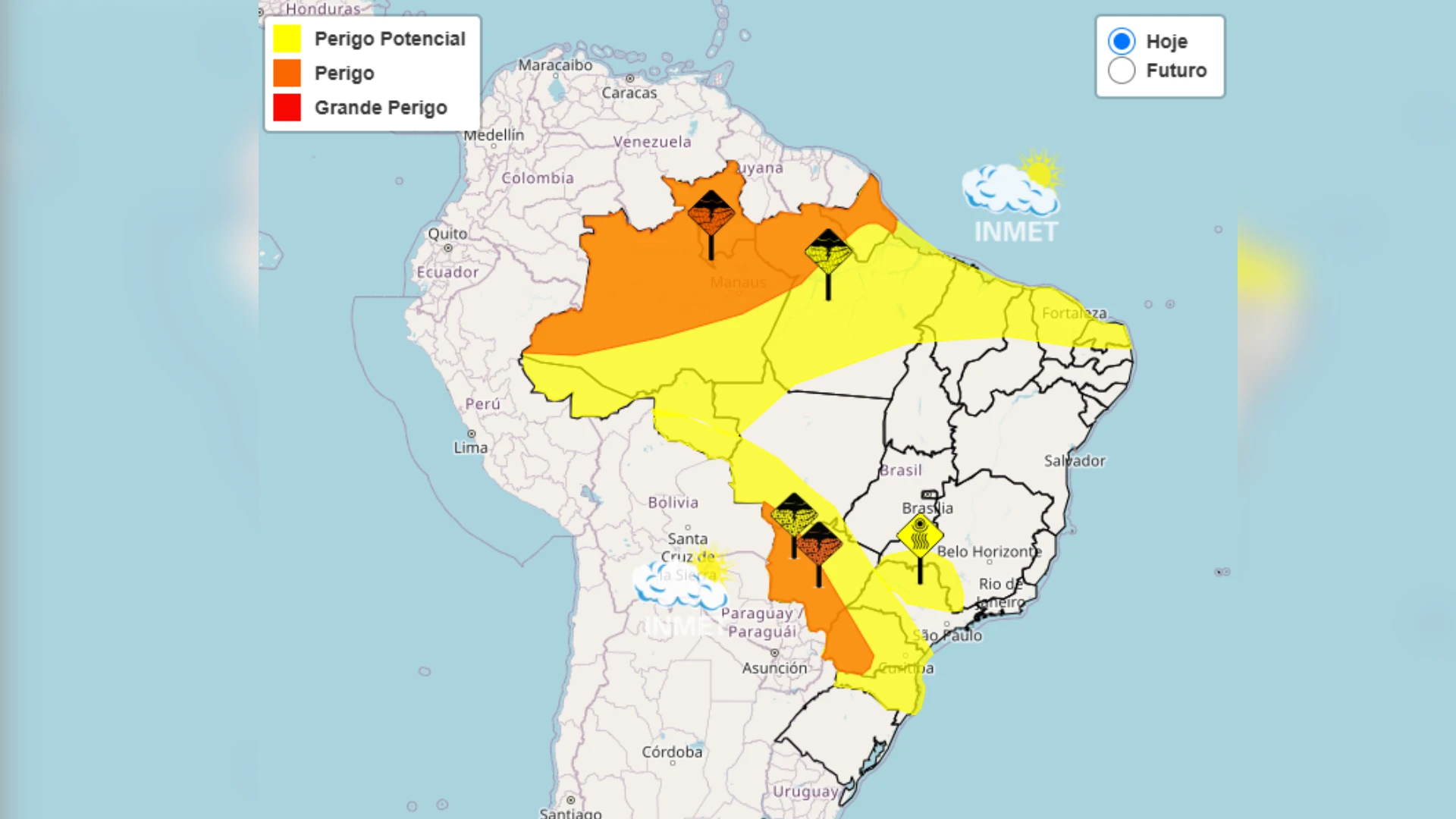 Chuva e ventos intensos de até 100 km/h atingem diversas áreas do Brasil