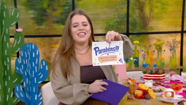 Tati Machado é surpreendida no Mais Você após anunciar gravidez