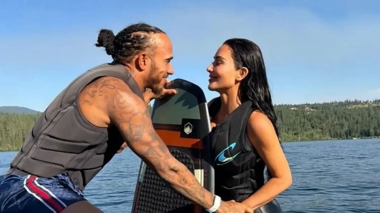 Lewis Hamilton compartilha cliques apaixonados com Kim Kardashian
