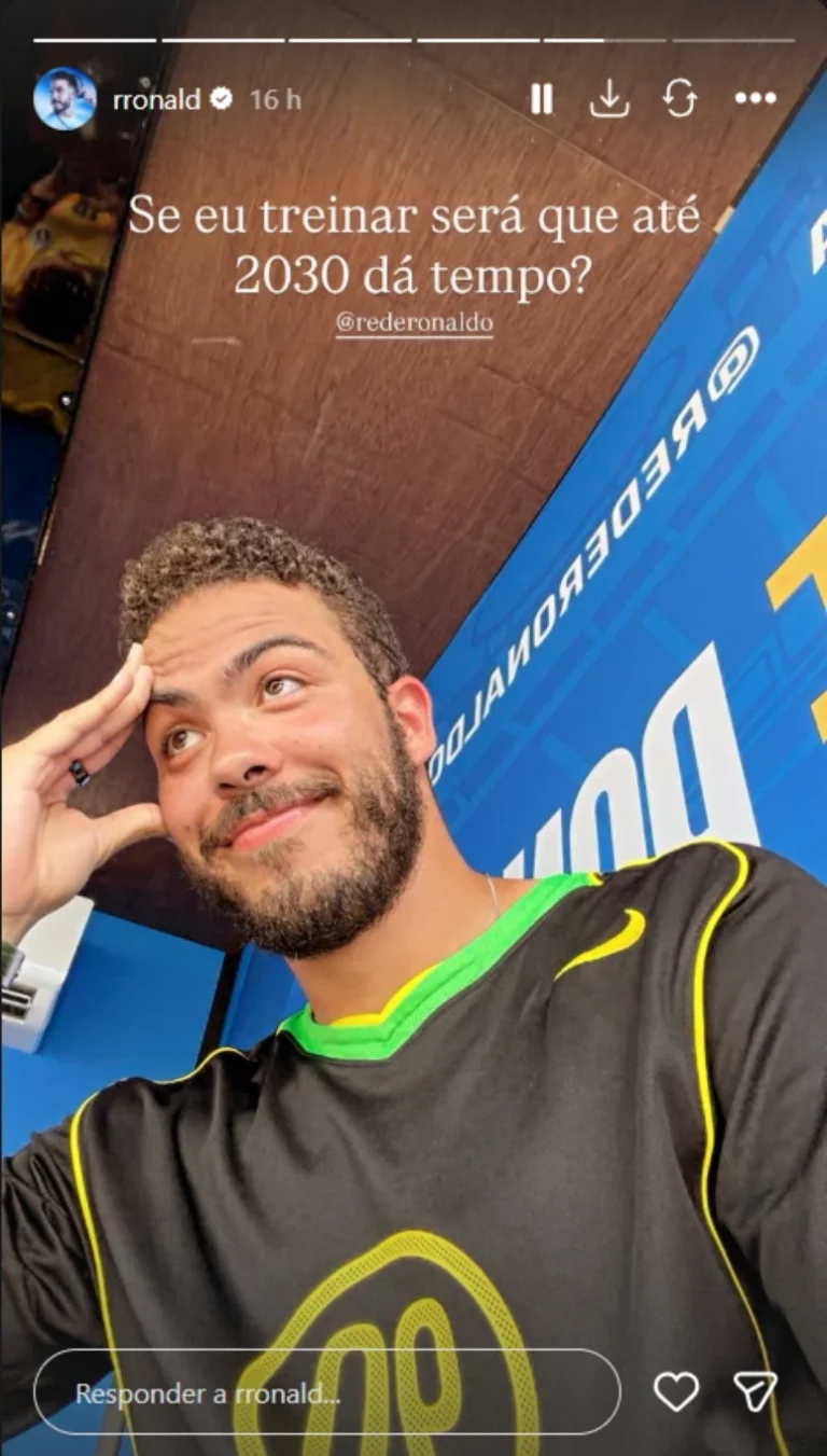 Filho de Ronaldo brinca sobre jogar na Copa de 2030 após eliminação do Brasil