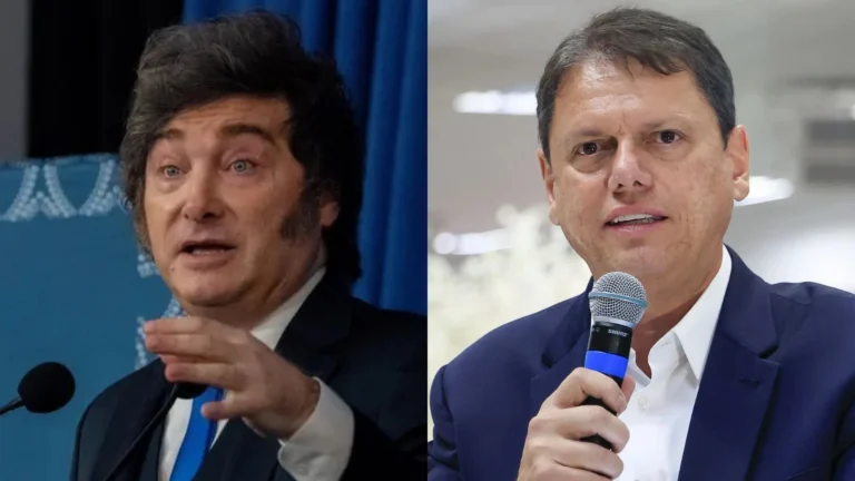Milei vai se encontrar com Tarcísio durante viagem a São Paulo