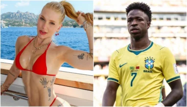 Virginia posa de look rendado e recebe comentário de Vini Jr.; veja