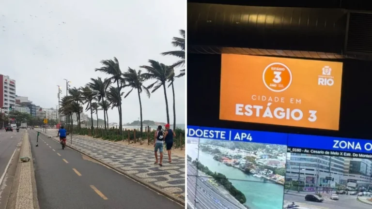Ciclone-bomba: Rio muda rotina, suspende serviços e aguarda ventania severa