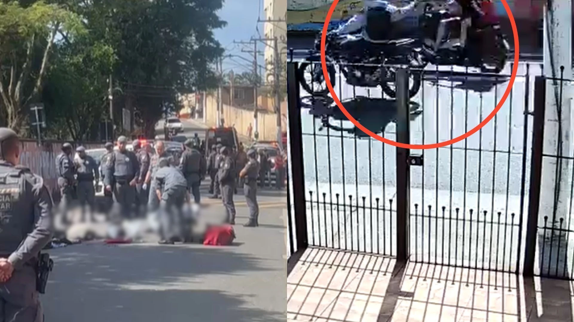 Vídeos mostram momento em que filho de policial é atingido em SP; veja