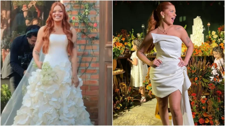 Viih Tube usa dois vestidos em casamento; um deles tem detalhe fofo