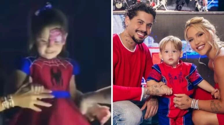 Maria Flor tenta unir Virginia e Zé Felipe durante aniversário do irmão; veja a cena