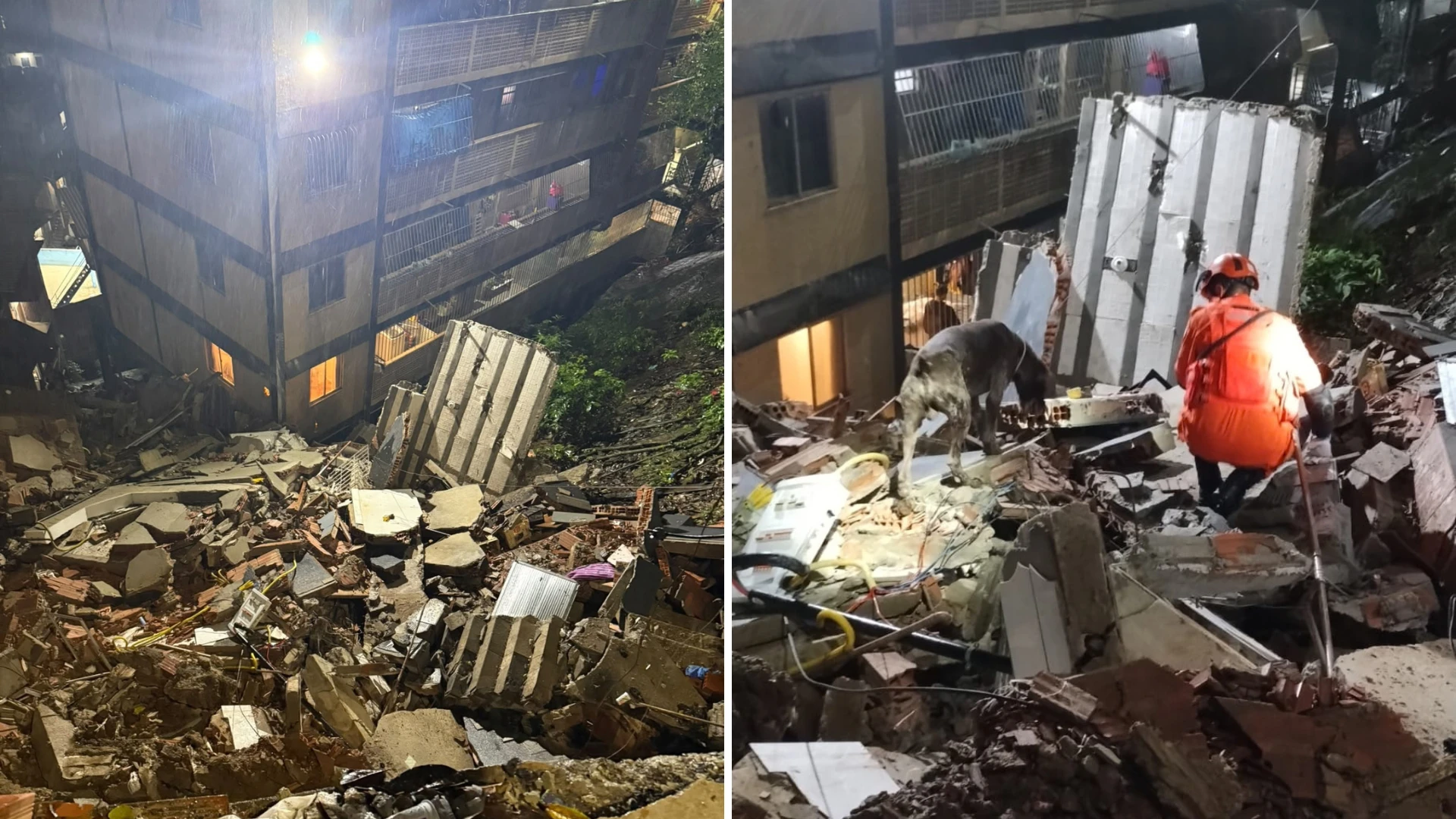 Vídeo: Prédio irregular desaba no Morro do Cantagalo, no Rio