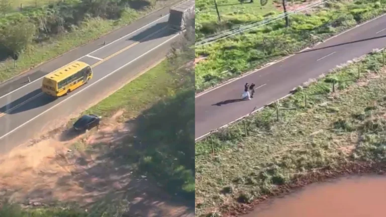 Vídeo: carro com 220 kg de maconha bate em barranco durante fuga no PR