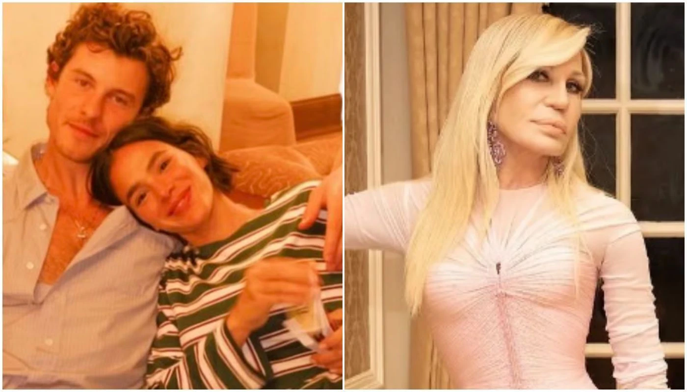 Marquezine e Shawn Mendes assistem desfile ao lado de Donatella Versace