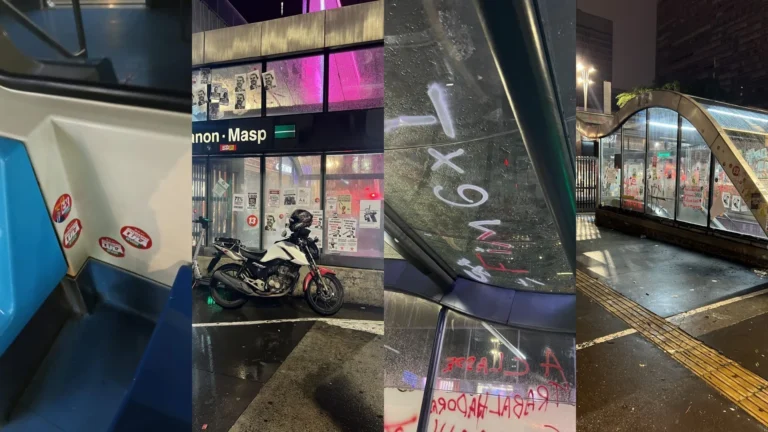 Metrô: Ato pró-Lula deixou 8 vidros quebrados e 3 estações pichadas; fotos